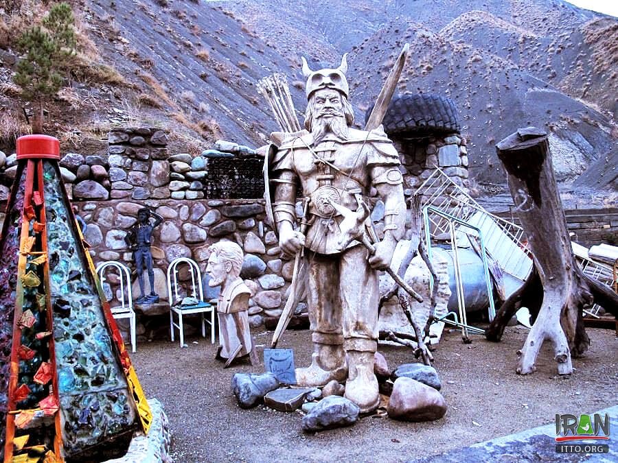 Vaziri Cave Museum in Lavasan whose sculptures represent Iranian folklore