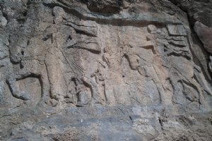 Khan Takhti rock relief - Salmas