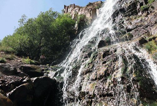 Eish-Abad Waterfall in Shabestar