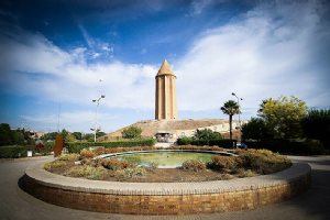 Gonbad-e Qabus tower in Gonbad Kavoos