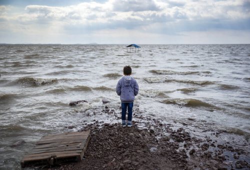 Orumieh Lake in Orumieh