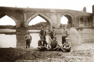 An old photo of Mohammad Hassan Khan Bridge - Babol