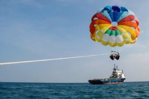 Parasailing in Kish Island