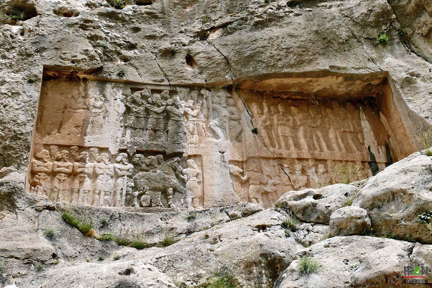 Naghsh-e-Shapoor Engraving in Kazerun,Reliefs of Tang-e Chogan,Tang-e Chagan Gorge,Naqsh-e Shapour,Tang-e Chogan of Bishapour,تنگ چوگان,تنگه چوگان,بیشاپور,کازرون,نقش شاپور کازرون,tangchogan,tang chogan,shapour i,shapour rock relief,tangeye chogan,tangeh chogan,bishapor,bishapour,bishapur,shapoor,shapour,shapor,shapour inscription