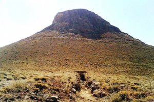 Chah Zendan Cave in Zendān-e Soleymān Mountain, Near Takab