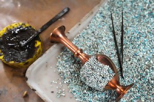 Turquoise inlaying (Firuzehkoobi/ Firouzeh Koobi)