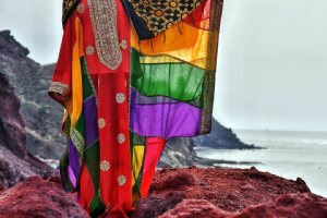 Silver and Red Beach of Hormuz