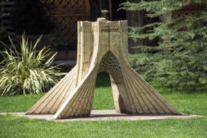 Azadi Tower Scale model in Iranian Art Museum Garden