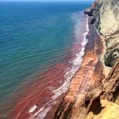 Silver and Red Beach of Hormuz