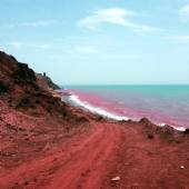 Silver and Red Beach of Hormuz