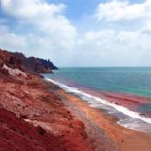 Silver and Red Beach of Hormuz