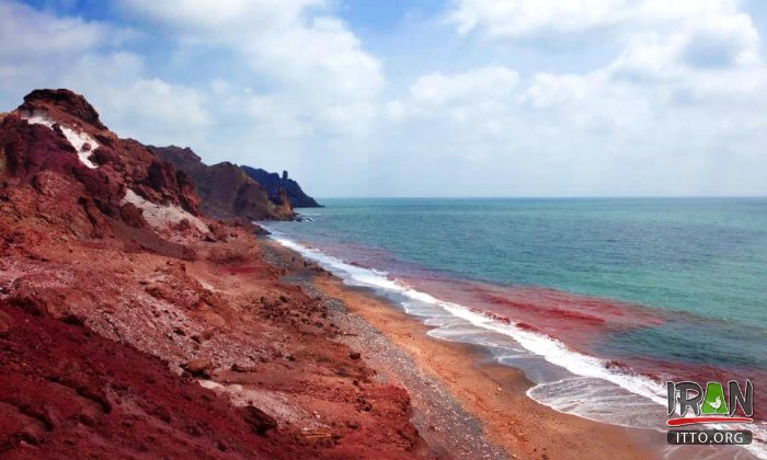 Silver and Red Beach of Hormuz