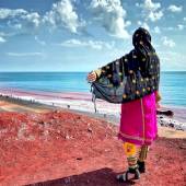 Silver and Red Beach of Hormuz