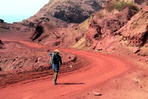 Silver and Red Beach of Hormuz