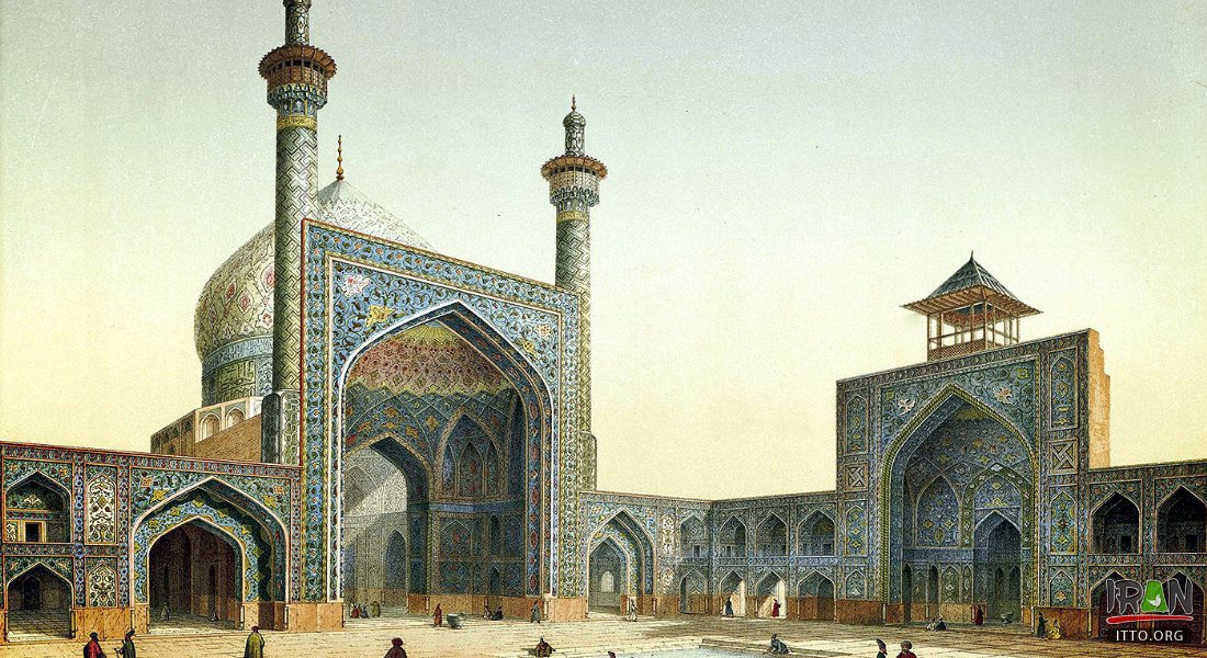 Imam Mosque (Shah Mosque) - View of the courtyard Imam Mosque (Shah Mosque) - View of the courtyard