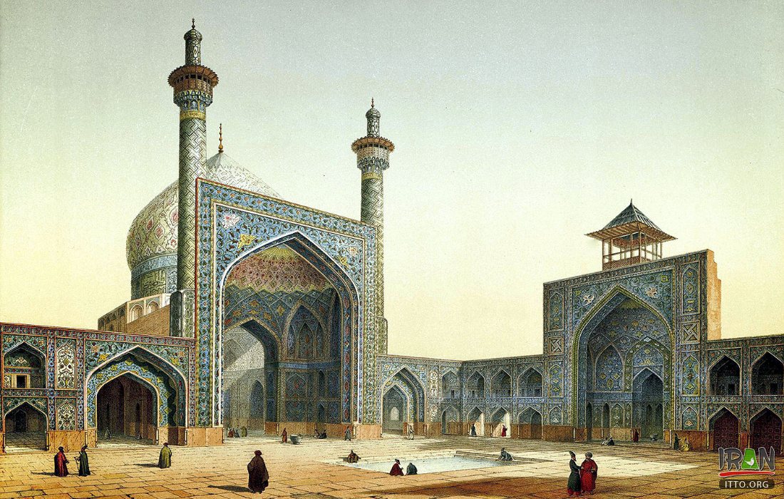 Imam Mosque (Shah Mosque) - View of the courtyard