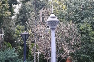 Scale model of Milad tower in Iranian Art Museum Garden