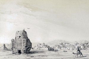 Village Siadeh (Takestan) by Eugène Flandin