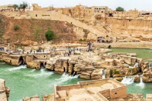 Panorama view of Shushtar Historical Hydraulic System - Khuzestan Province