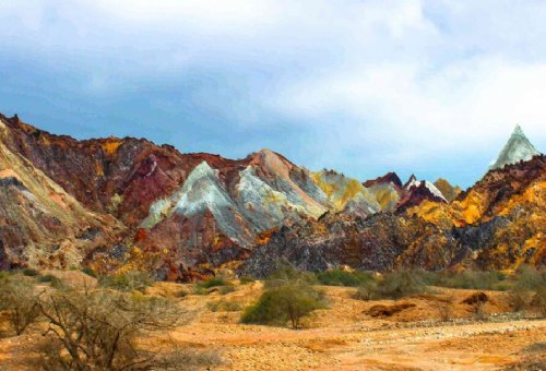Rainbow mountains & Valley in Hormoz Island