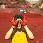 Silver and Red Beach of Hormuz