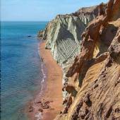 Silver and Red Beach of Hormuz