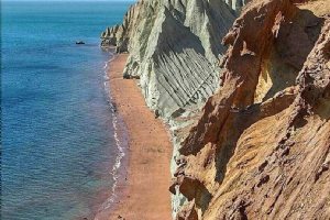Silver and Red Beach of Hormuz