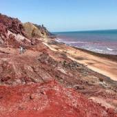 Silver and Red Beach of Hormuz
