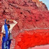 Silver and Red Beach of Hormuz