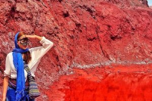 Silver and Red Beach of Hormuz