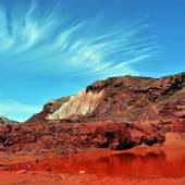 Silver and Red Beach of Hormuz
