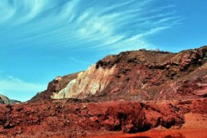Silver and Red Beach of Hormuz