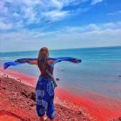 Silver and Red Beach of Hormuz