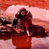 Silver and Red Beach of Hormuz