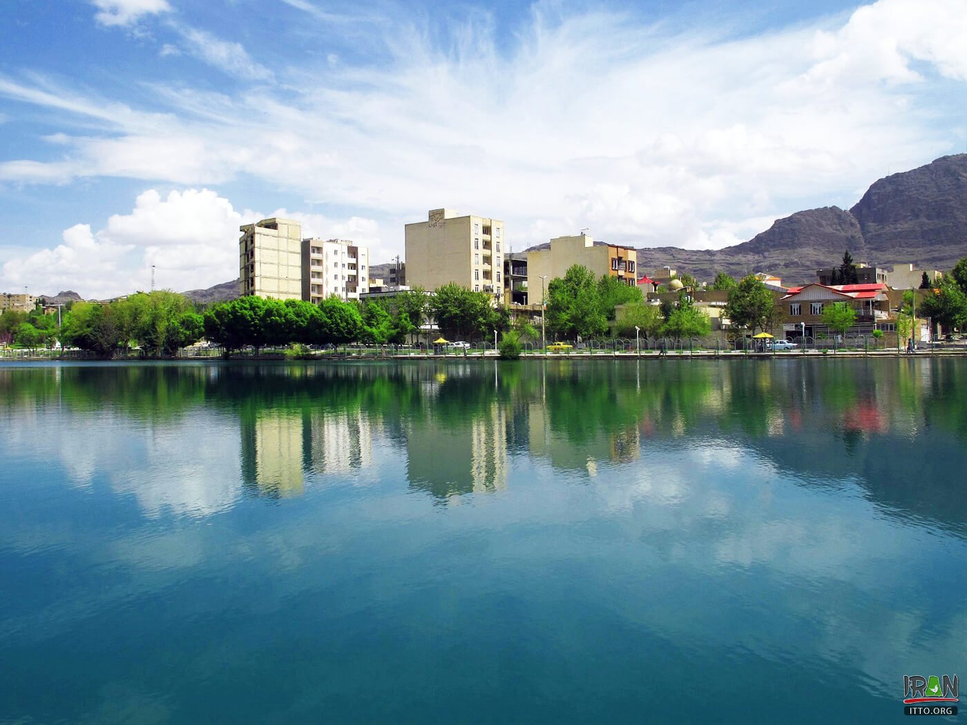 The wonderful Keeyow Lake is located in the northwest of Khorramabad, in Lorestan province. It is the only natural urban lake in Iran Keeyou means dark blue.
