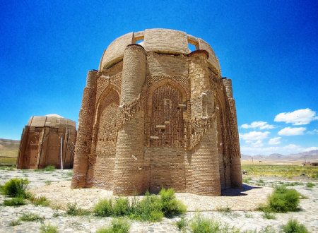 Seljuk era Kharaqan Towers near Qazvin