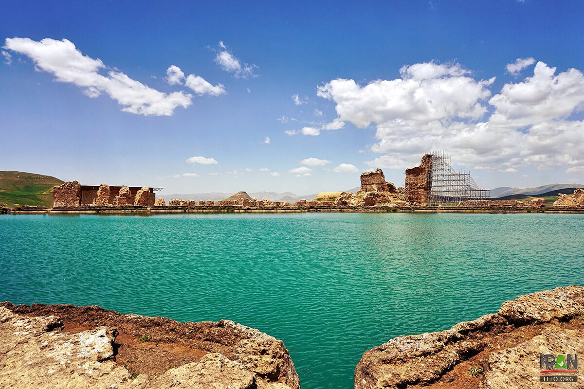 Takht-e Soleyman, Azar Goshnasp Fire Temple, Prison of Solomon, Takhti Soleyman,the Throne of Solomon,تخت سلیمان,آذرگشناسب,آتشکده آذر گشناسب,the Fire of the Warriors,takht soleiman,takhtesoleyman,زندان سلیمان,takaab,takab,تکاب,Zoroastrian fire temple,King Solomon,آتشکده آذرگشنسپ