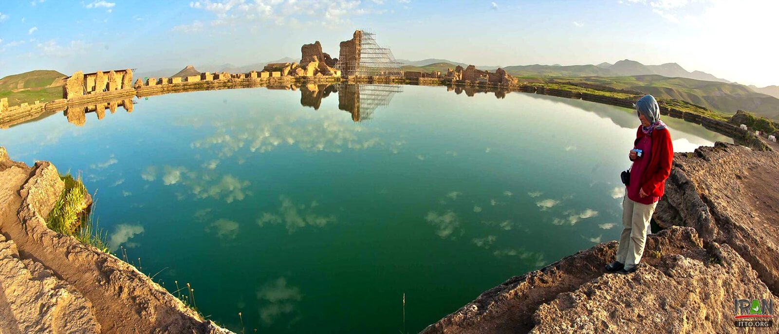 Takht-e Soleyman, Azar Goshnasp Fire Temple, Prison of Solomon, Takhti Soleyman,the Throne of Solomon,تخت سلیمان,آذرگشناسب,آتشکده آذر گشناسب,the Fire of the Warriors,takht soleiman,takhtesoleyman,زندان سلیمان,takaab,takab,تکاب,Zoroastrian fire temple,King Solomon,آتشکده آذرگشنسپ