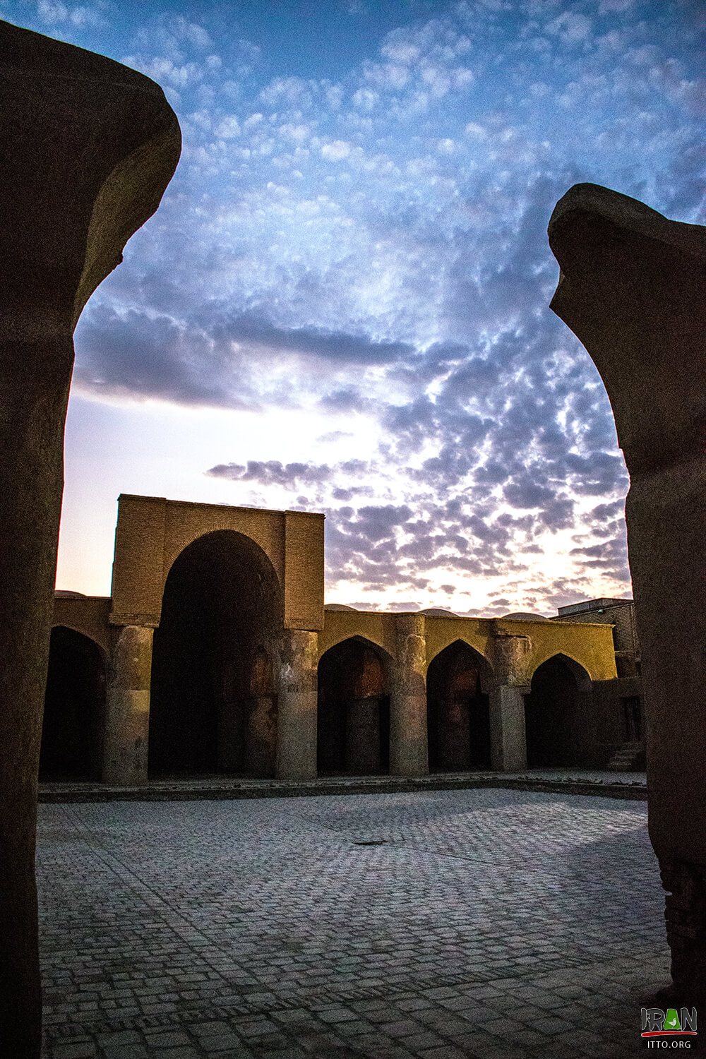 Tarikhaneh Temple was built with the Sasanian Architectural Style. Also, you will see the Parthian brickwork in this mosque.